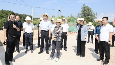 水利部副部长朱程清光临问鼎娱乐app节水建设运营的梅江灌区项目调研。